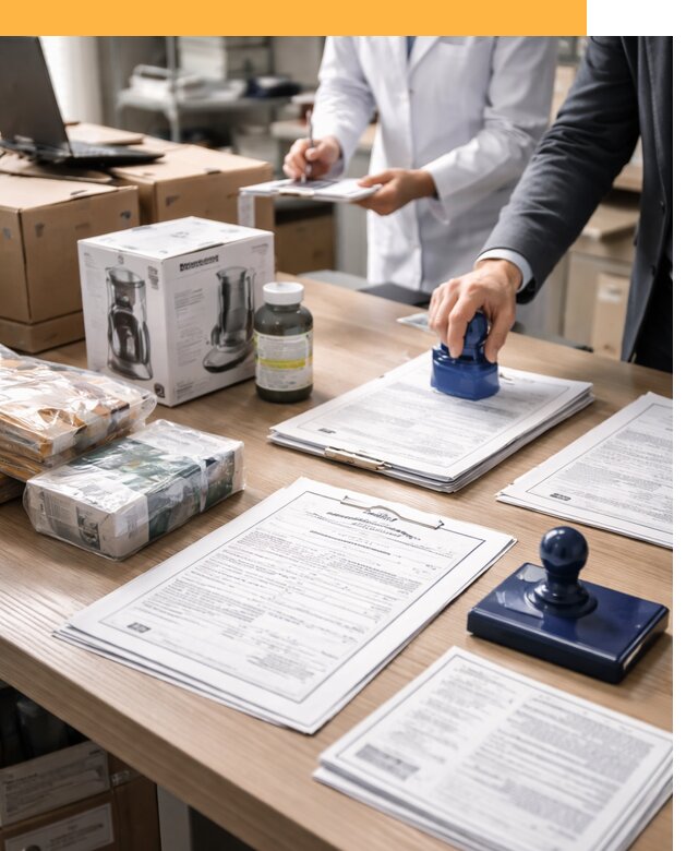 Сертификация импортных товаров от 12428 с таможенным сопровождением